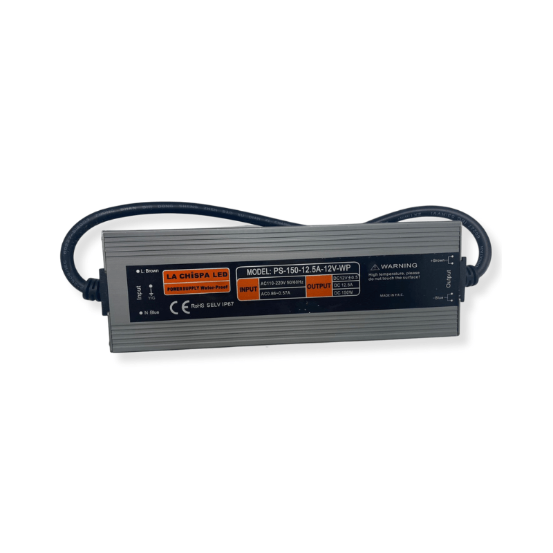 Fuente De Poder 150W, 12V Exterior IP67 - Wattko